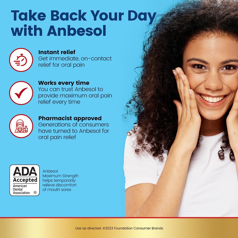 Anbesol Maximum Strength Oral Anesthetic Liquid - 0.41 fl oz