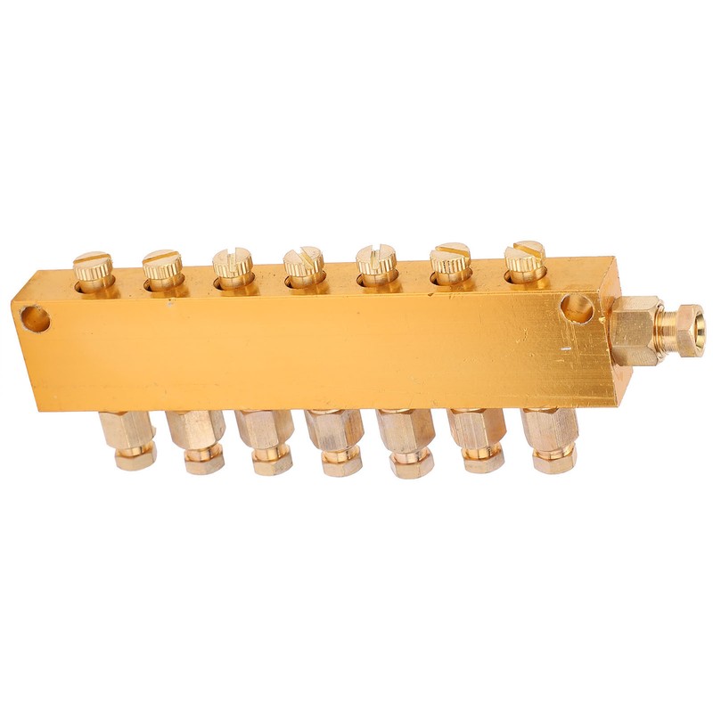 Oil Distributor Adjustable Brass Lube Piston Separator Divider Valve Lubrication