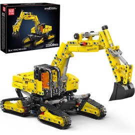 Mould King 17076 Excavator Building Kit Construction Vehicle Set with Futuristic SF Design and Mechanical Functions STEM Toy Gift for Teens & Adults (840 PCS)
