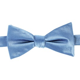 KissTies Pajarita de satén liso preatada para adultos ajustable de esmoquin, Azul (Sky Blue), Talla única