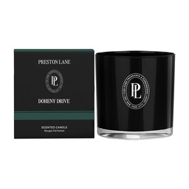 Preston Lane Luxury 2-Wick Scented Candle, Doheny Drive, 7.5 oz Hand-Poured in USA | Long Burn Time (20-30 Hrs), Vegan Soy Wax Blend, Decorative Glass Vessel, Fine Italian Fragrance