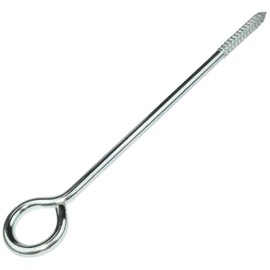 AERZETIX - C57951 - Set of 10 Eye Screws for Screwing Diameter 6 x 140 mm - Self-Tapping Eye Screw Closed - Made of Steel - Colour Silver