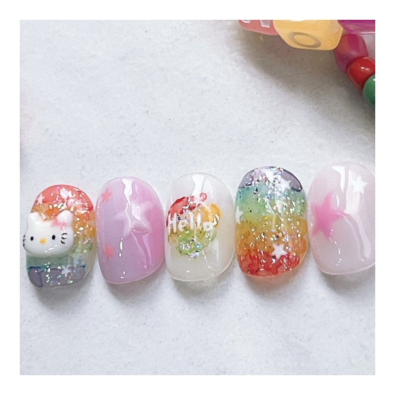 Rainbow Cat - Oval / 무지개냥 - 오벌
