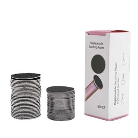 Fine 80 Grit for Electric Foot File Callus Remover Machine, 60pcs Replacement Sandpaper Pad Disks Discs for Hard Dry Dead Skin Removal