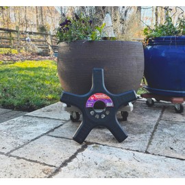 Bosmere S12410 Down Under Plant Caddie with Wheels 12" - 350lb Capacity, Black