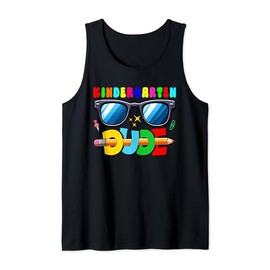 Kindergarten Dude Back To School Sunglasses Students Kids Tank Top