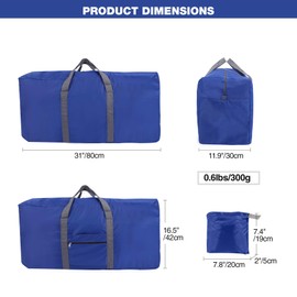 REDCAMP Bolsa de lona extra grande de 100 l, resistente al agua, ligera, plegable, para acampar al aire libre, color azul