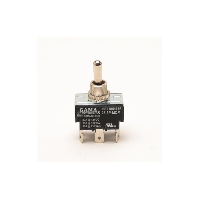 Toggle Switch, 30A DPDT 3-Position Momentary On-Off-Momentary On
