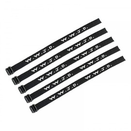 DONGKER 5pcs WWJD Bracelets, 9.8 * 0.59" Adjustable Webbing Jesus Wristbands for Church People