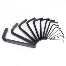 Hex Wrench Set, Hex Wrench Set, L-Type Wrench, 30-piece Set, Precision Wrench Set, Red (0.028-3/8 in, 0.7-10 mm) 30 pcs