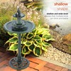 Alpine Corporation TEC104 Outdoor Floor 3-Tiered Pedestal Soothing Cascading Waterfall