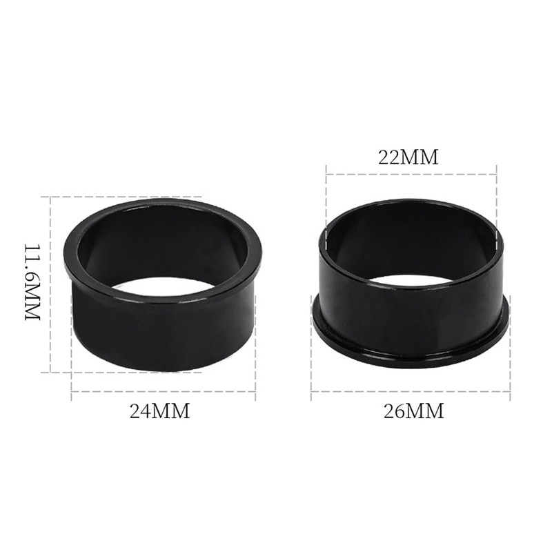 Bottom Bracket Adapter Ring 24mm to 22mm | CNC Aluminum