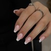 Sxvme 30 Uñas Postizas Cortas Con Punta Francesa Blancas, Uñas