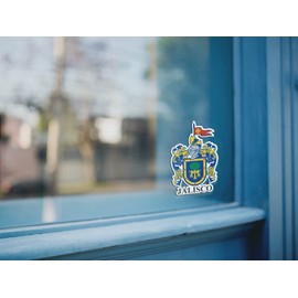 Set of 2 Jalisco Mexico State Emblem Escudo de Armas Decal Stickers Full Color and Weatherproof (5" Tall)