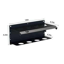 ZAOBAS Pickleball Paddle Rack, Wall or Fence Mounted Organizer Holds 4/8/12 Paddles, Expandable Design for Indoor/Outdoor (3)
