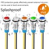 Gebildet 5Pcs 8mm 1LED Metal Indicator Light 110V-220VAC Waterproof Signal