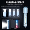 VAVOFO Blue LED Tactical Flashlight - USB-C Rechargeable, High Lumen,