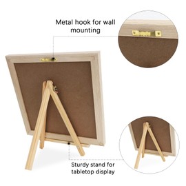 Felt Letter Board, 10x10 Inches Changeable Letter Board Message Board with Rustic Wood Frame, Message Sign Board Baby Announcement Felt Board with 170 Letter Set, Wall Mount & Tabletop Display(Black)