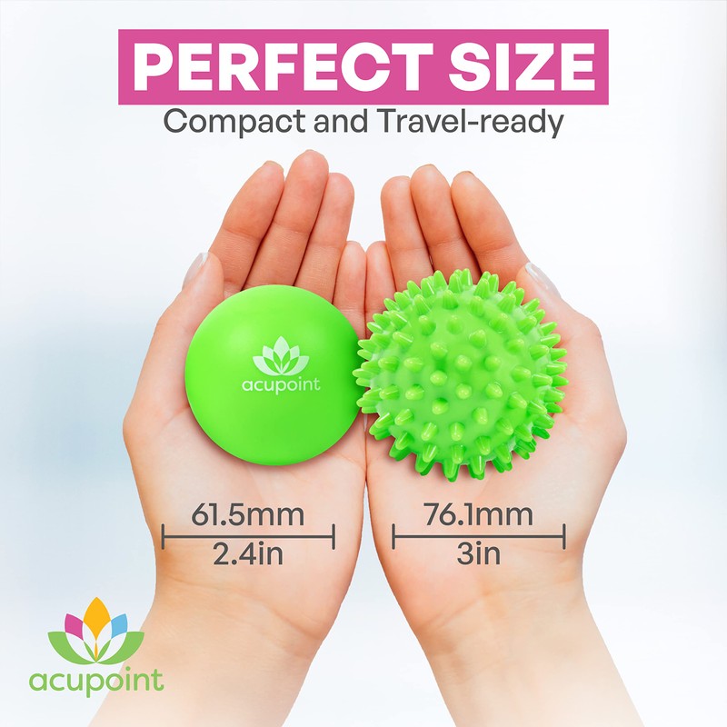 Acupoint Physical Therapy Massage Balls - Ideal for: Yoga, Deep