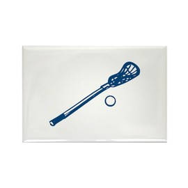 CafePress Lacrosse Outline Magnets Rectangle Magnet, 2"x3" Refrigerator Magnet (10 pack)