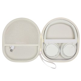 XANAD Hard Case Compatible with Sony WH-CH720N, WH-1000XM4, WH-CH520, WH-1000XM5, ULT WEAR, Soundcore Space Pro Wireless Headphones, Cream Hard Shell Travel Carrying Bag