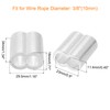uxcell 20Pcs Aluminum Crimping Loop Sleeve for 3/8" Diameter Wire