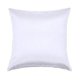 Aiking Home Solid Faux Silk Euro Sham/Pillow Cover, Zipper Closure, 26 by 26 Inches, Pure White