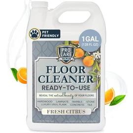 ProCare Floor Cleaner (Made in USA) | Sreak-free Cleaner for Tile, Stone, Laminate, Vinyl & Natural Wood Floor Cleaner for Mopping, Household Supplies, Cleaning Solution with Citrus Aroma - 1 Gallon