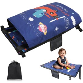 Xnuoyo Toddler Airplane Seat Extender for Kids Airplane Footrest Kids Thick Waterproof Fabric Travel Footrest Pet Baby Thick Warm Unisex Navy Blue