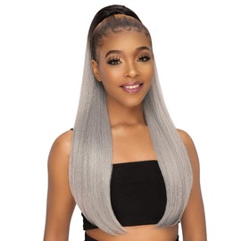 Remy Illusion Pony Diamond Ponytail Extension Synthetic Hair – 30 Inch Pony Tails Hair Extensions – Soft and Straight Ponytail Extension with Modern Colors – Easy Application and Comfortable Design (ICY BLONDE)