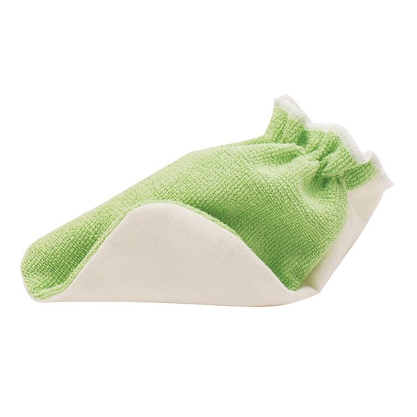 Eoct MQ Duotex Scandinavian Commercial Microfiber, Green/Cream, 5.9 x 8.7 inches (15 x 22 cm), Multi Gloves, Water Cleaning, Stain Removal, Polishing