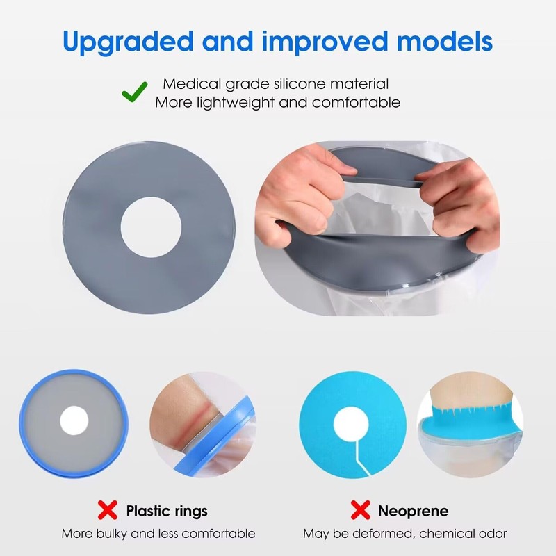 Waterproof Cast Cover for Shower Ankle Wound Protector Bath Adult