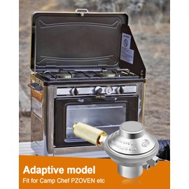 Vaticas Oven Regulator Replace SPG25-17 Fit for Camp Chef PZOVEN Coven COVEND Covent Camp Chef Pizza Oven Propane Regulator Connector for Outdoor Camping Oven 2-Burner Stove
