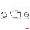 AMiO 01317 Exhaust Trim Stainless Steel 63 mm 76 mm