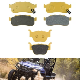 Heavy Duty Front & Rear Ceramic Brake Pad Set for 2014-2021 Honda Pioneer 700 / Honda Pioneer 700-4/2015-2021 Honda Pioneer 500#06435-HN8-016 06452-HL3-A00 06451-HL3-A00 (3 Sets)
