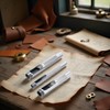 3Pcs Silver Grommets Hole Punch, Steel Hollow Leather Punch Set,