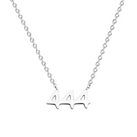 Generic Dainty 444 Angel Devil Number Necklace Numerology Jewelry Birthday Gift(444 necklace)