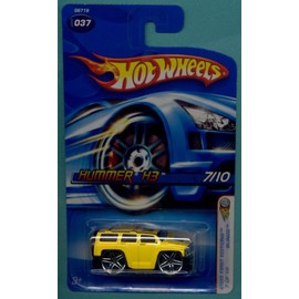Mattel Hot Wheels 2005 First Editions 1:64 Scale Blings Yellow Hummer H3 Truck Die Cast Car #037