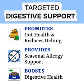 Pawsential Advanced Dog Probiotics for Digestive Health & Enzymes - Diarrhea, Gas, Upset Stomach Relief & Season Allergy - Chews for Digestion - Prebiotics Fiber Supplement - Pet Probiotics for Dogs - 120 Chews