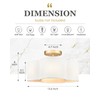 Audickic Gold Semi Flush Mount Ceiling Lights, 14" 4-Light Ceiling