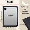 Calfinder 3 Ring Portfolio Binder,PU Leather Padtfolio Binder with Zipper,Padfolios