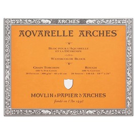 Arches Watercolor Block, Rough 18"X24", 18" x 24", 20 Count