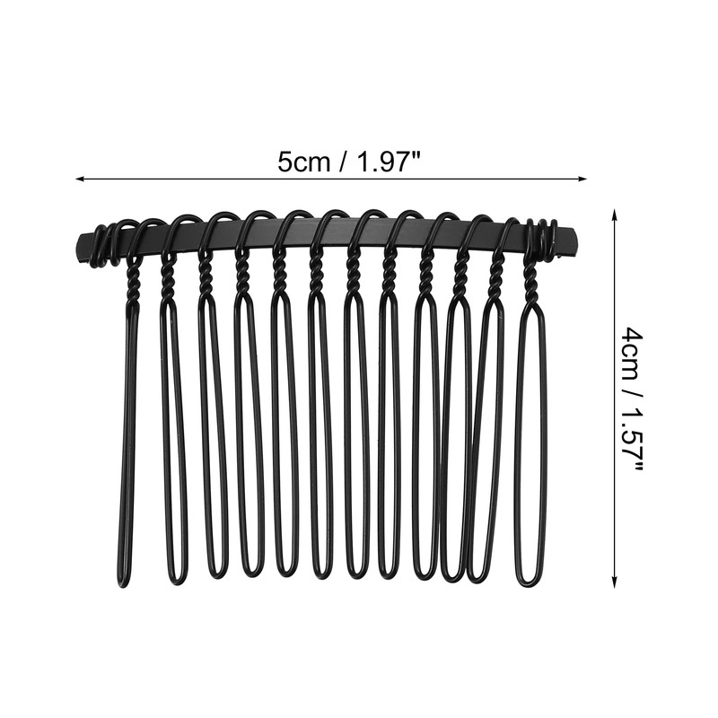 VOCOSTE 4 Pcs No Slip Hair Side Combs Accessories, Metal,