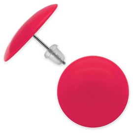 Sweet Studs Earrings many colors around 2.5cm red yellow blue green white orange, color: pink