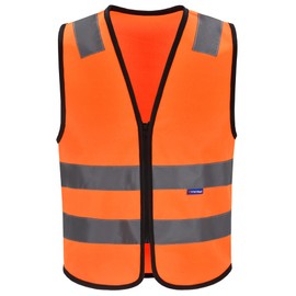 5 colors horse hi viz High Visibility Vest Waistcoat Work Safety orangehi vis vest(XXS-XXL) (S, Orange)