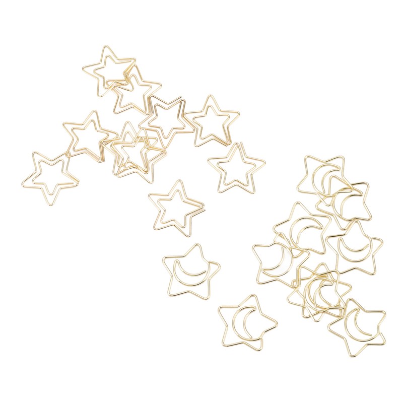 100 Pcs Paper Clips Portable Small Anti Slip Cute Star
