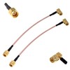 Oiyagai 2 Piezas de Cable Coaxial RG316 SMA Macho en