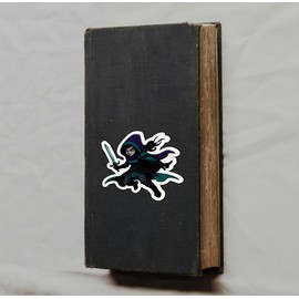 Set of 3 - Fantasy Warrior Vinyl Decal Sticker, Anime Style Character, Purple and Turquoise,SUV, Van, Window, Bumper, Wall, Laptop, Tablet, Cup,Tumbler Or Any Smooth Surface