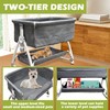 Bedside Cosleeper Pet Dog Bed, Raised Dogs Bed 27''-32'' Adjustable