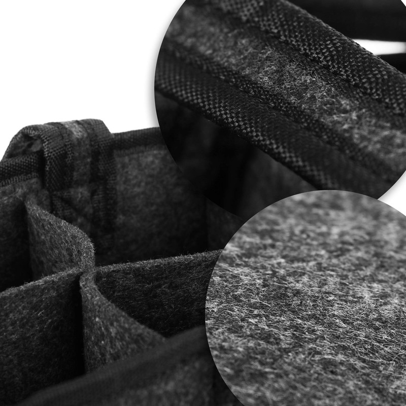 com-four® 2 x bottle bags, felt drink holder for 6